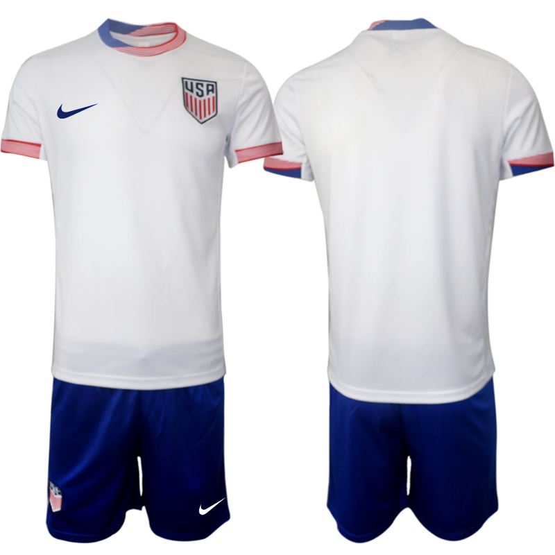 Men 2024-2025 United States home White Blank Soccer Jersey->indianapolis colts->NFL Jersey